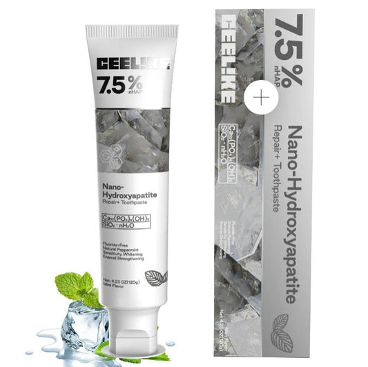 Sage Relief™ CEELIKE Fluoride-Free Hydroxyapatite Toothpaste | Gentle Enamel Care | Fresh Breath with Mild Mint | 4.23 OZ (120ml)